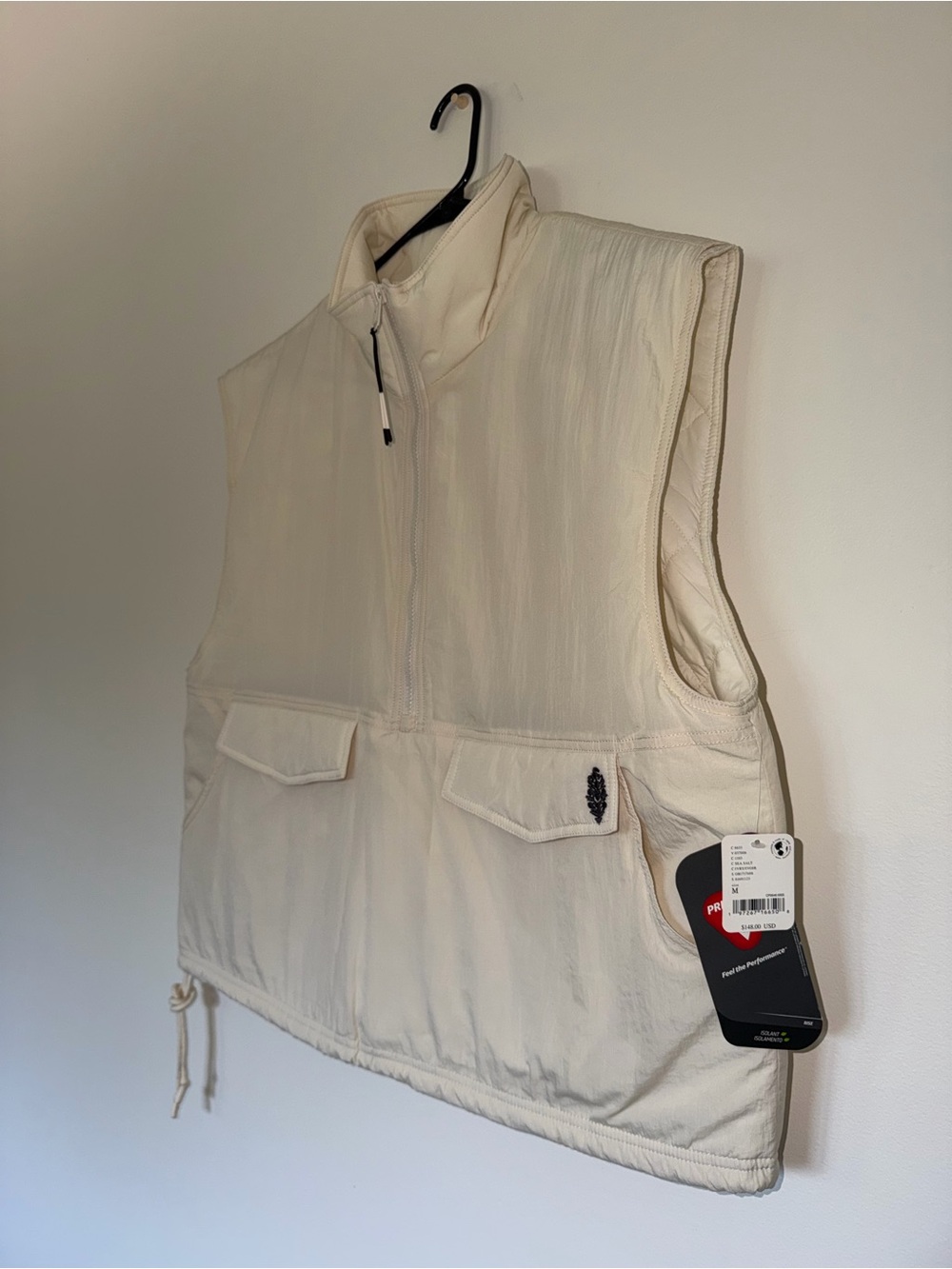 FP Movement by Free People Cream Quilted Sleeveless Puffer Vest - Picture 3 of 13